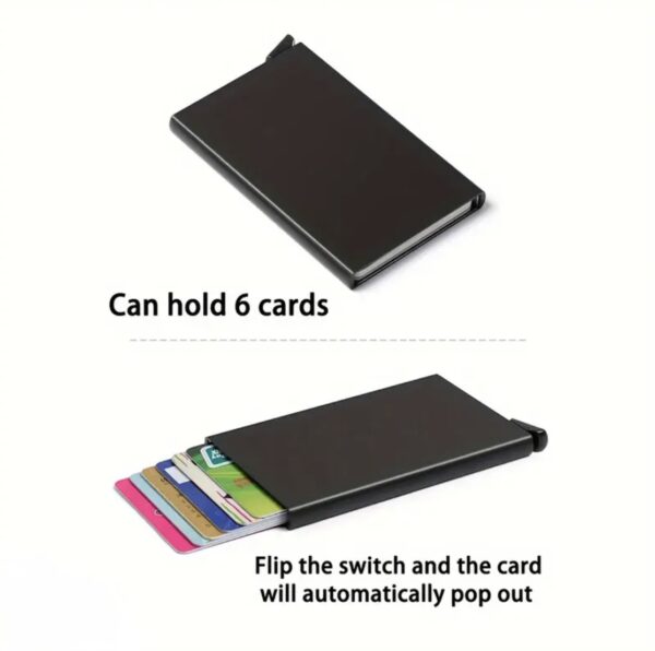Tarjetero de aluminio para hasta 6 tarjetas 💳